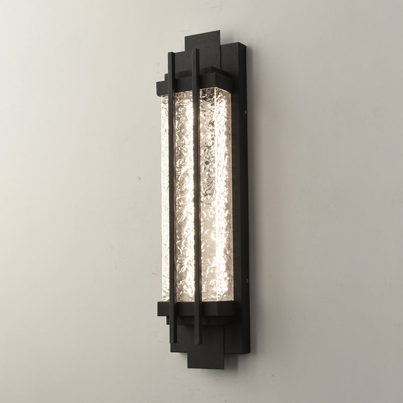 Contemporary Wall Sconce Black Outdoor Wall Light Fixture for Courtyard