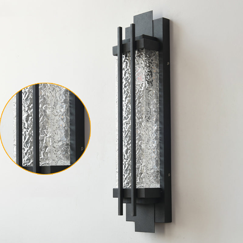 Contemporary Wall Sconce Black Outdoor Wall Light Fixture for Courtyard