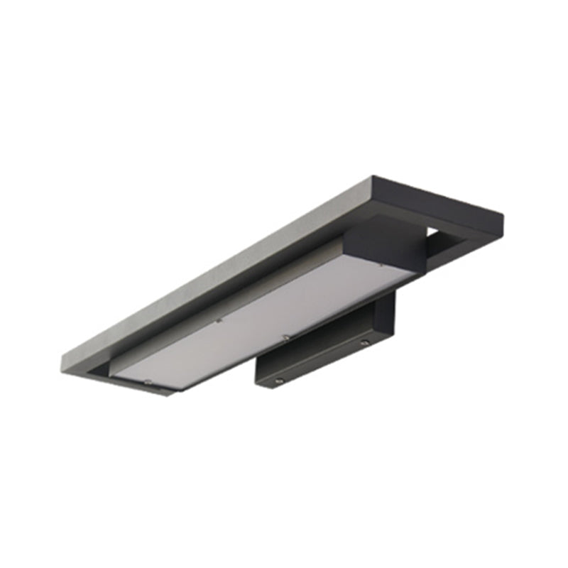 Contemporary Wall Sconce Rectangular Outdoor Wall Light Fixture with Stainless Steel