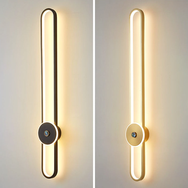 Modern Style Wall Mounted Sconce Black/Gold Wall Lights for Living Room