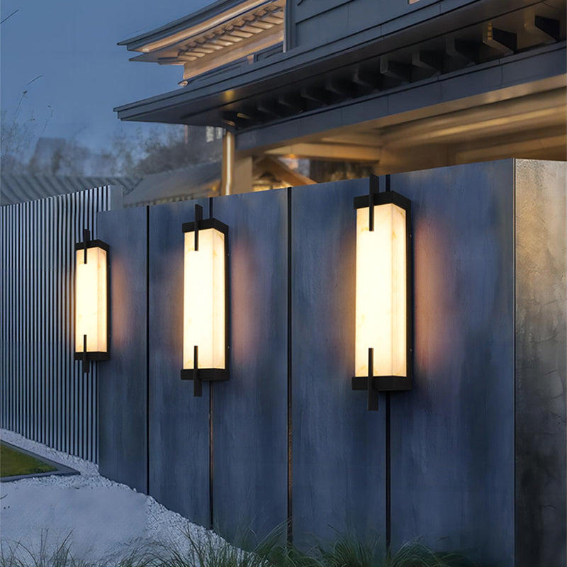Black Wall Sconce Contemporary Wall Light Fixture for Courtyard