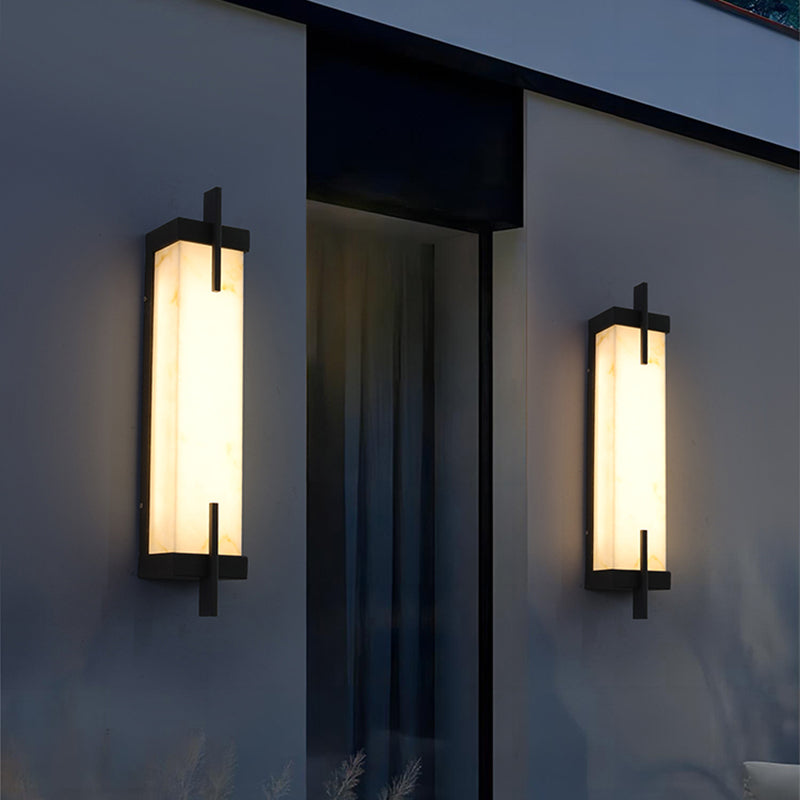 Black Wall Sconce Contemporary Wall Light Fixture for Courtyard