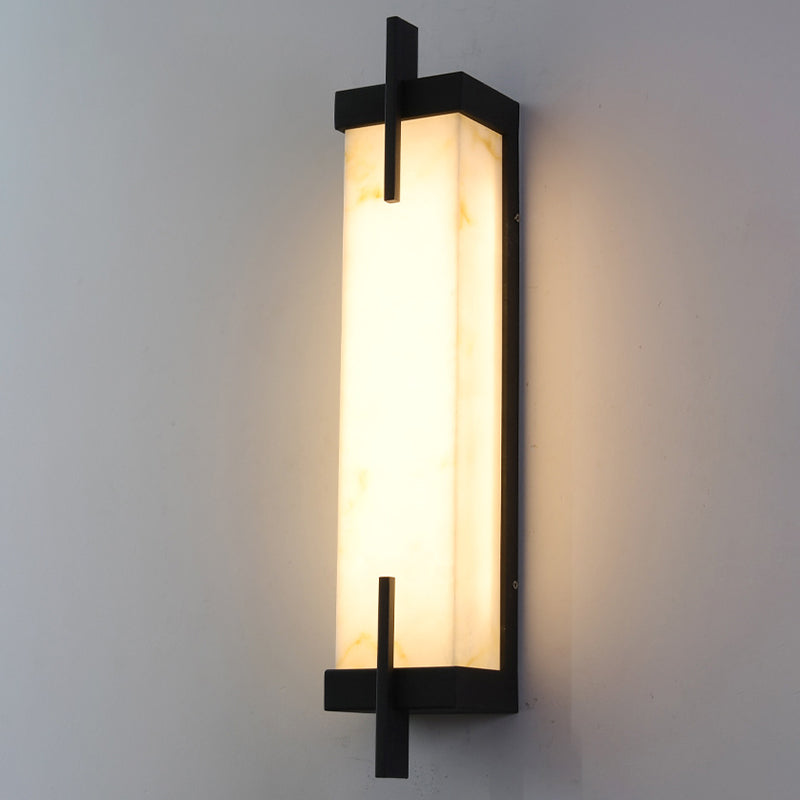 Black Wall Sconce Contemporary Wall Light Fixture for Courtyard
