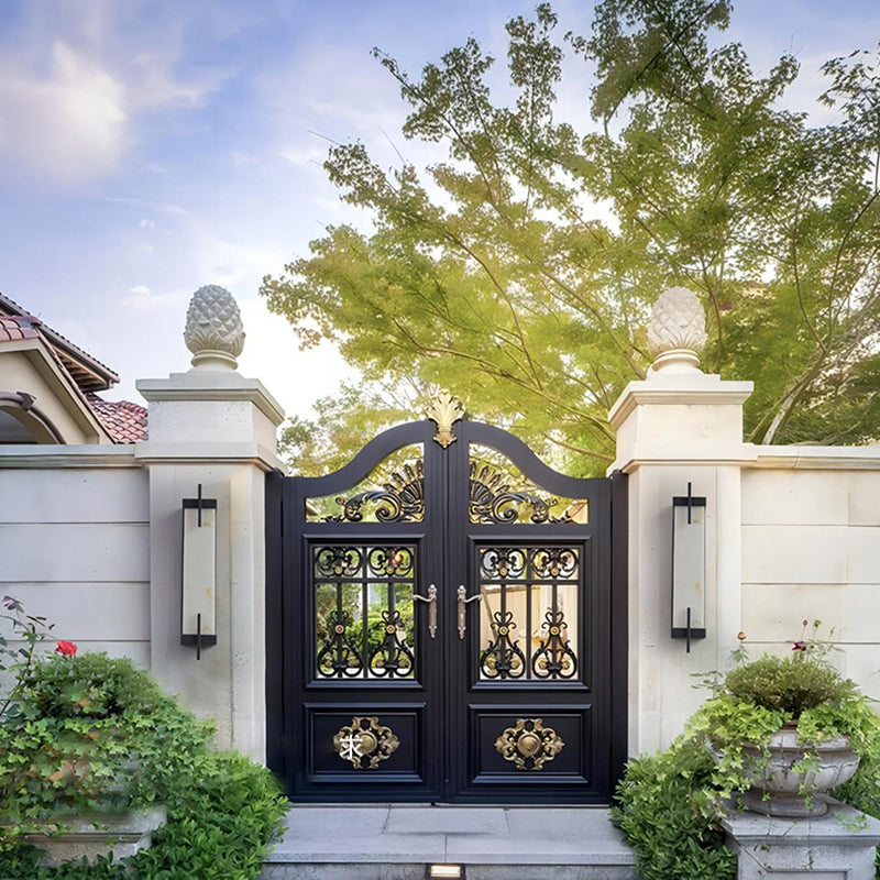 Black Wall Sconce Contemporary Wall Light Fixture for Courtyard