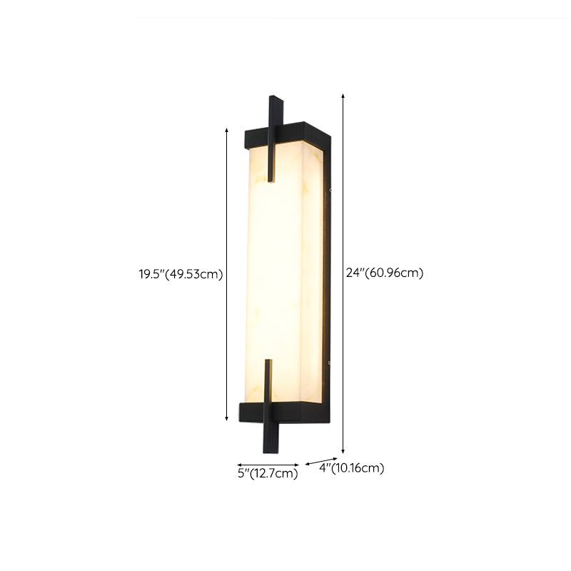 Black Wall Sconce Contemporary Wall Light Fixture for Courtyard