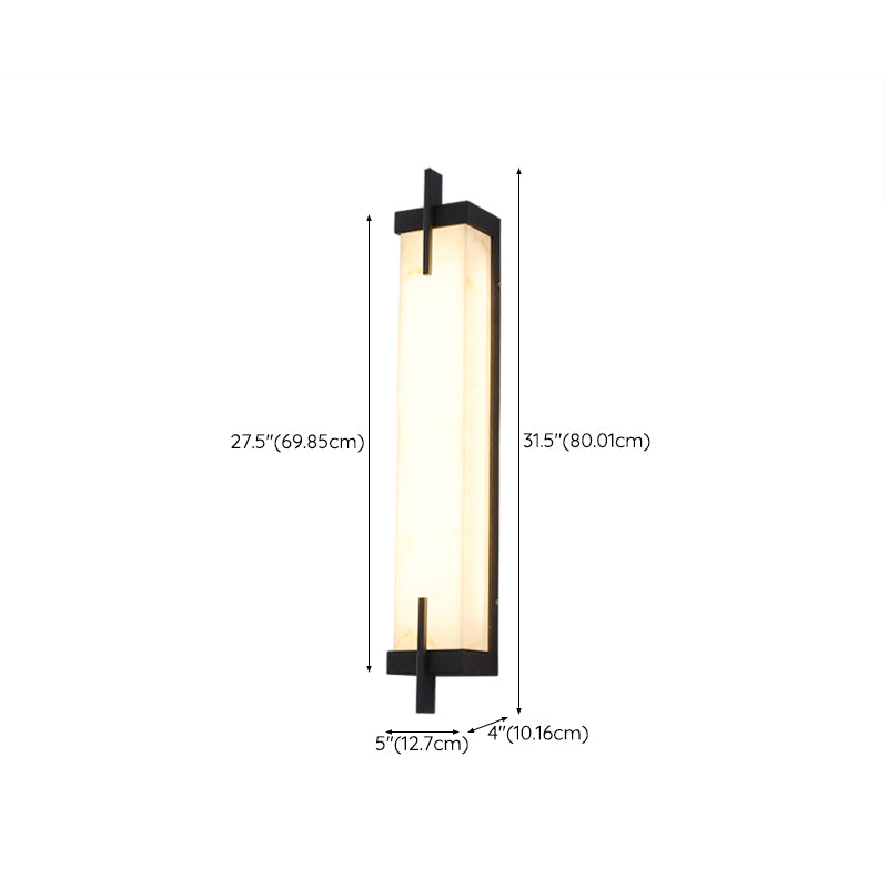 Black Wall Sconce Contemporary Wall Light Fixture for Courtyard