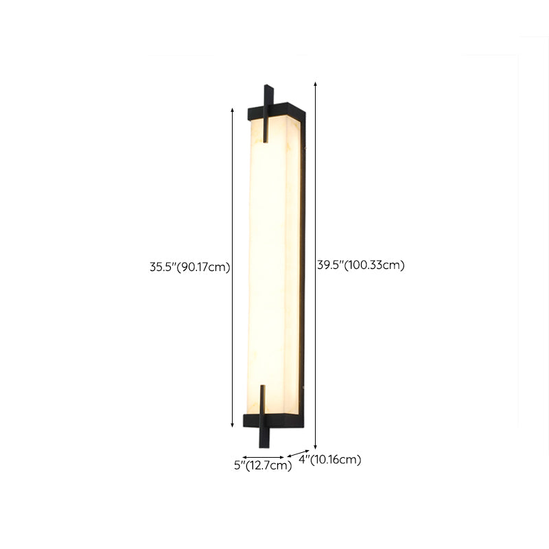 Black Wall Sconce Contemporary Wall Light Fixture for Courtyard