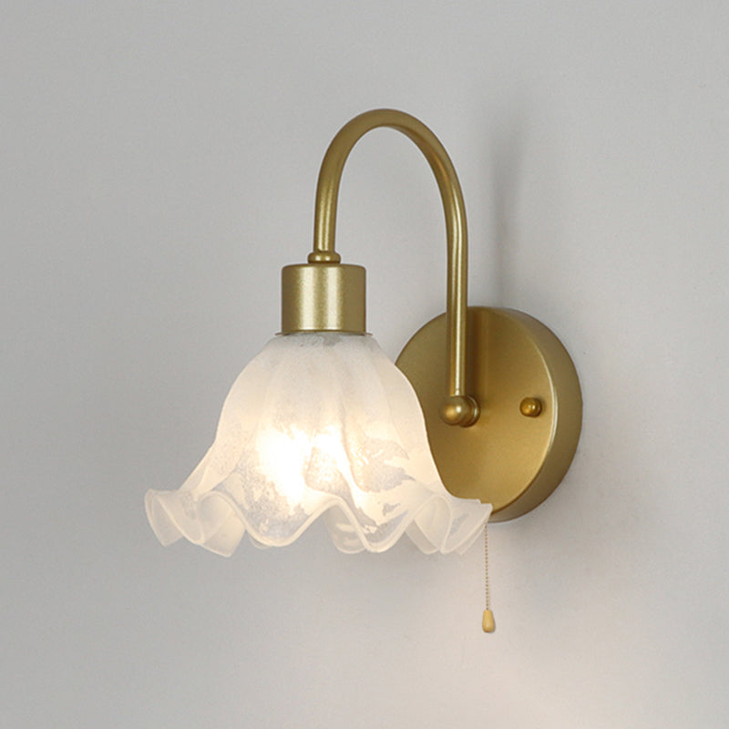 Glass Shade Wall Mounted Sconce Modern 1-Light Wall Lights for Bedroom