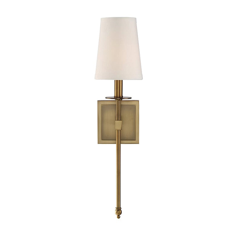 Contemporary Fabric Shade Wall Light 1-Light Wall Mounted Light Fixture for Bedroom