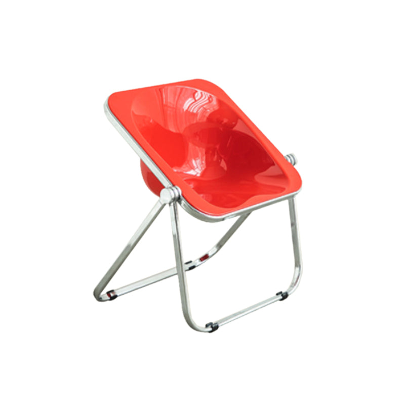 Folding Acrylic Dining Side Chair Metal Frame Indoor-Outdoor Chair