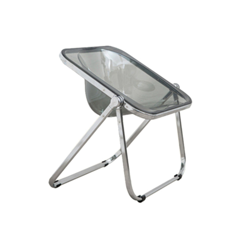 Folding Acrylic Dining Side Chair Metal Frame Indoor-Outdoor Chair