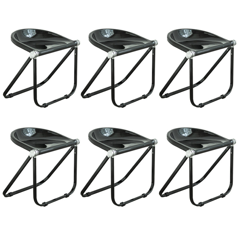 Folding Acrylic Dining Side Chair Metal Frame Indoor-Outdoor Chair