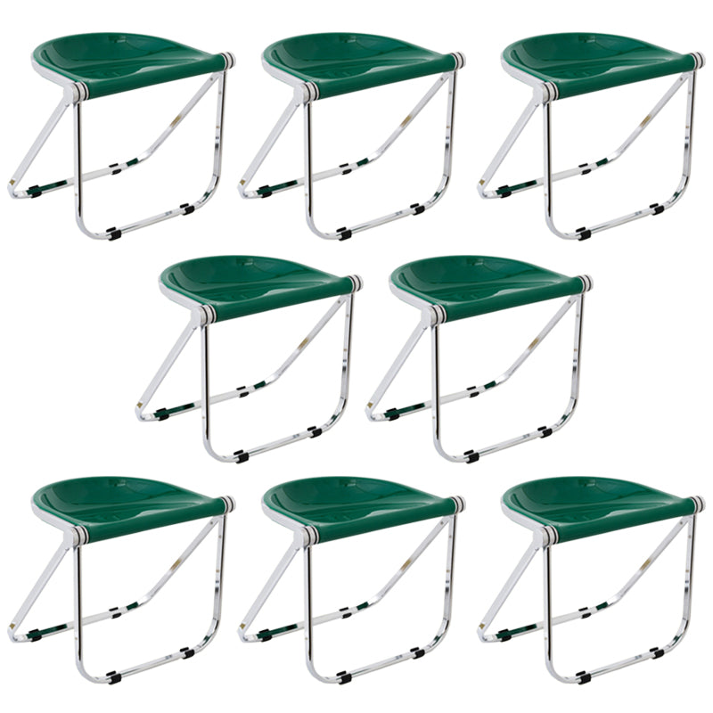 Folding Acrylic Dining Side Chair Metal Frame Indoor-Outdoor Chair