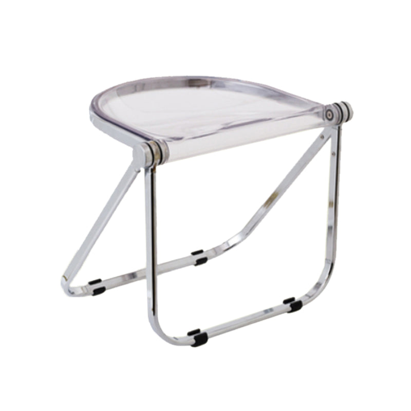 Folding Acrylic Dining Side Chair Metal Frame Indoor-Outdoor Chair