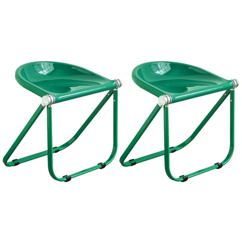 Folding Acrylic Dining Side Chair Metal Frame Indoor-Outdoor Chair
