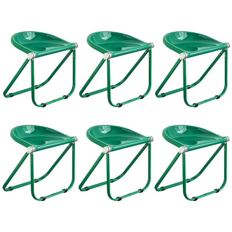 Folding Acrylic Dining Side Chair Metal Frame Indoor-Outdoor Chair