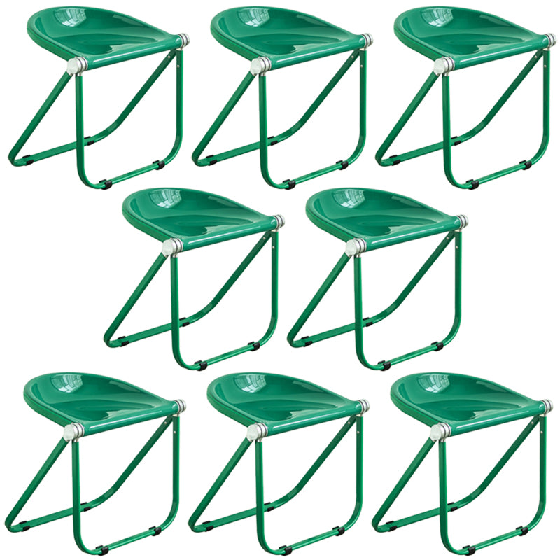 Folding Acrylic Dining Side Chair Metal Frame Indoor-Outdoor Chair