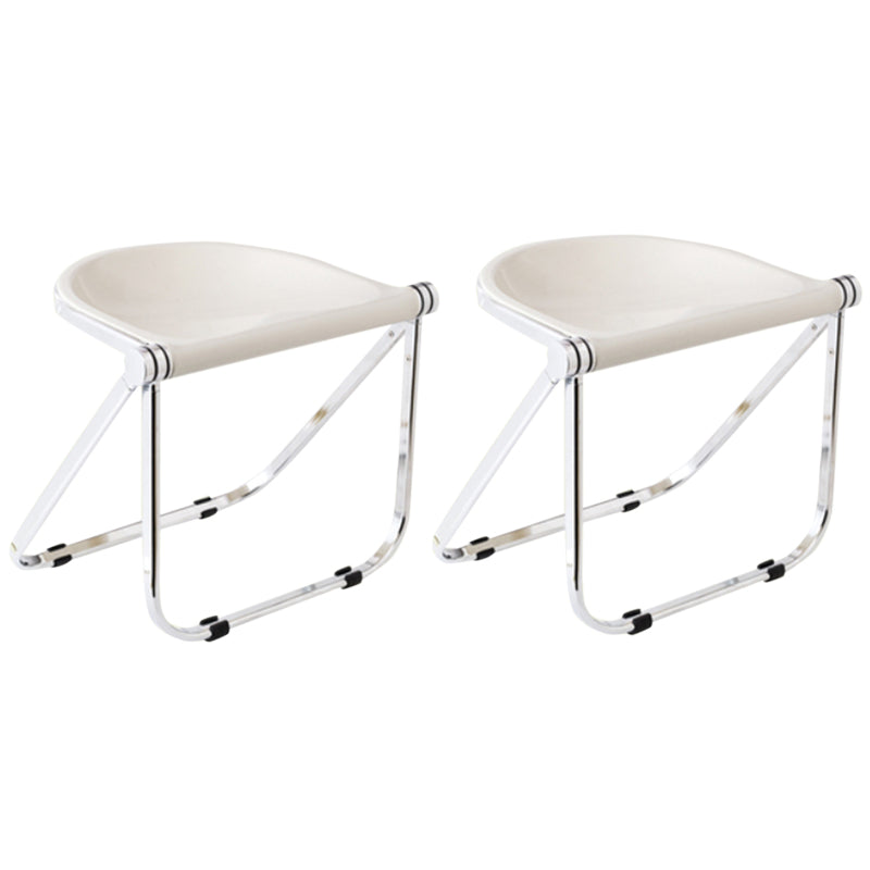 Folding Acrylic Dining Side Chair Metal Frame Indoor-Outdoor Chair