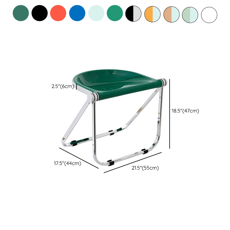 Folding Acrylic Dining Side Chair Metal Frame Indoor-Outdoor Chair
