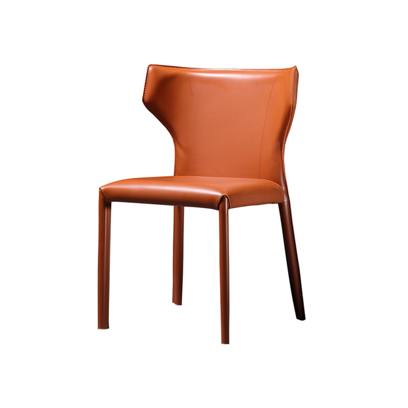 Contemporary Side Chair Wingback Metal Dining Chair for Indoor