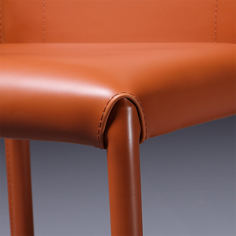 Contemporary Side Chair Wingback Metal Dining Chair for Indoor