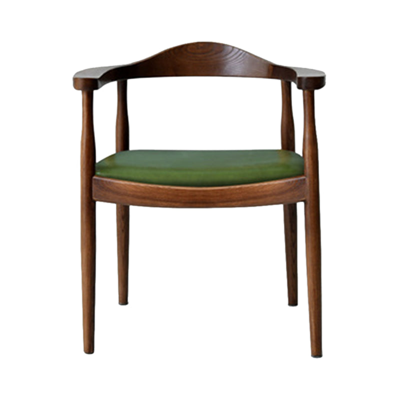 Contemporary Style Arm Chair Wood Open Back Dining Chairs for Kitchen