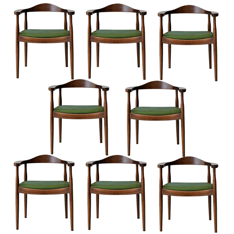 Contemporary Style Arm Chair Wood Open Back Dining Chairs for Kitchen