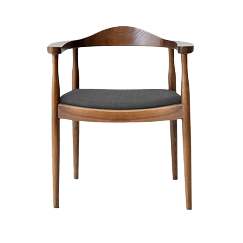 Contemporary Style Arm Chair Wood Open Back Dining Chairs for Kitchen
