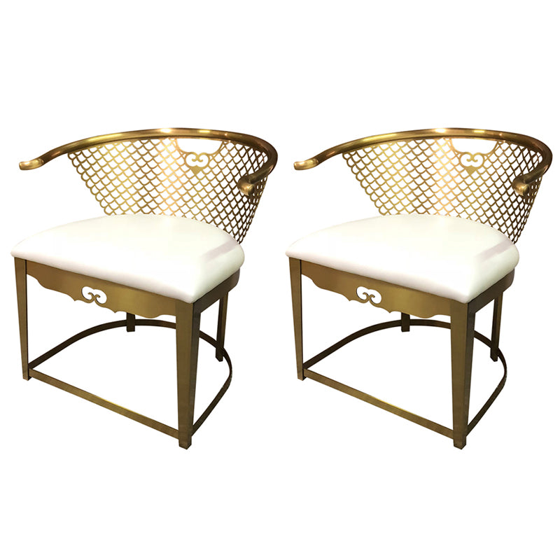 Modern Simple Arm Chair Upholstered Wingback Guest Chair for Dining Room