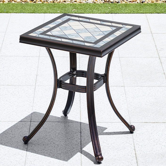 Modern Rust Resistant Patio Table Outdoor Aluminum Patio Table