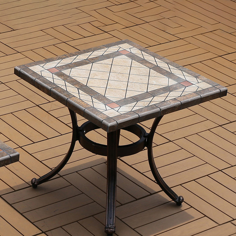 Modern Rust Resistant Patio Table Outdoor Aluminum Patio Table