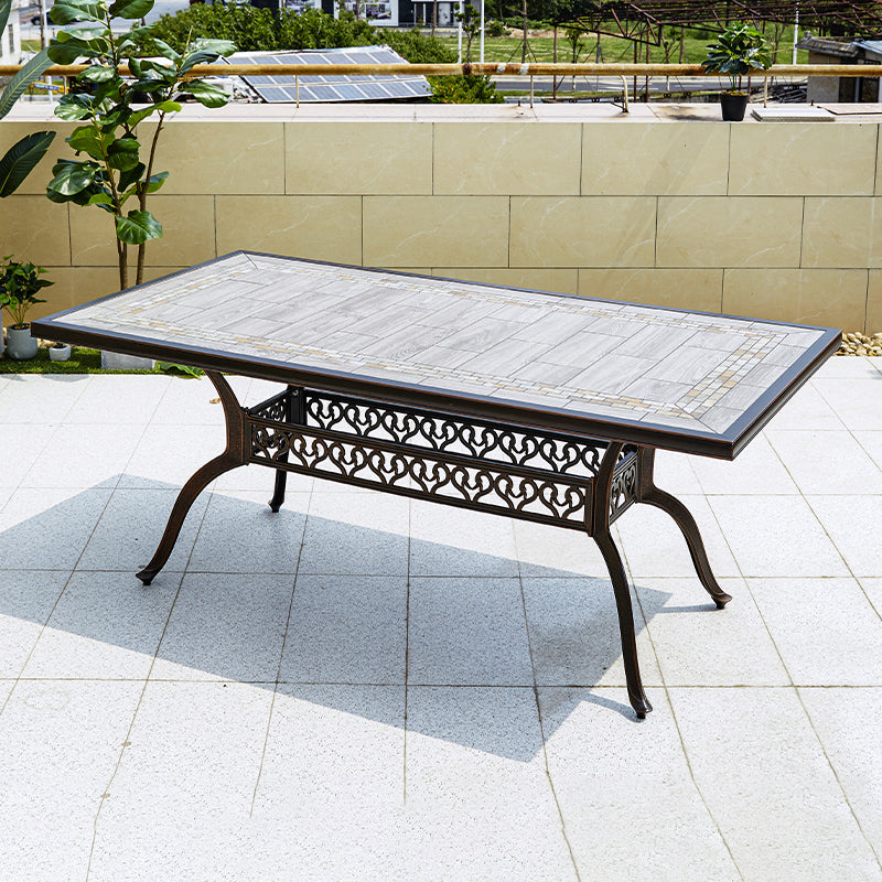 Modern Rust Resistant Patio Table Outdoor Aluminum Patio Table