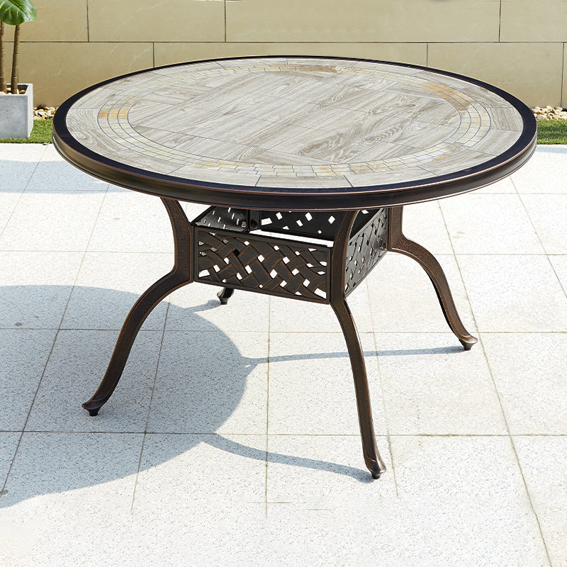 Modern Rust Resistant Patio Table Outdoor Aluminum Patio Table