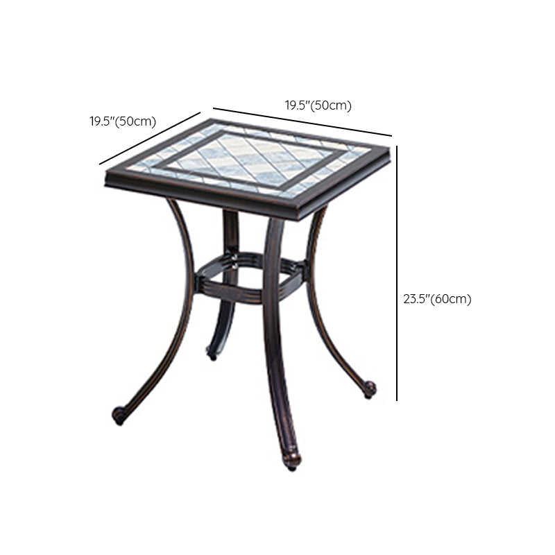 Modern Rust Resistant Patio Table Outdoor Aluminum Patio Table