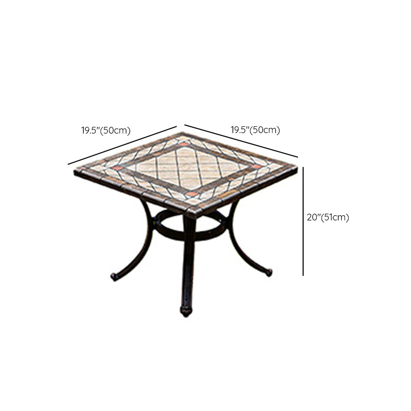 Modern Rust Resistant Patio Table Outdoor Aluminum Patio Table