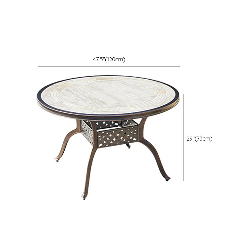 Modern Rust Resistant Patio Table Outdoor Aluminum Patio Table