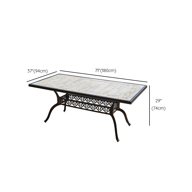 Modern Rust Resistant Patio Table Outdoor Aluminum Patio Table