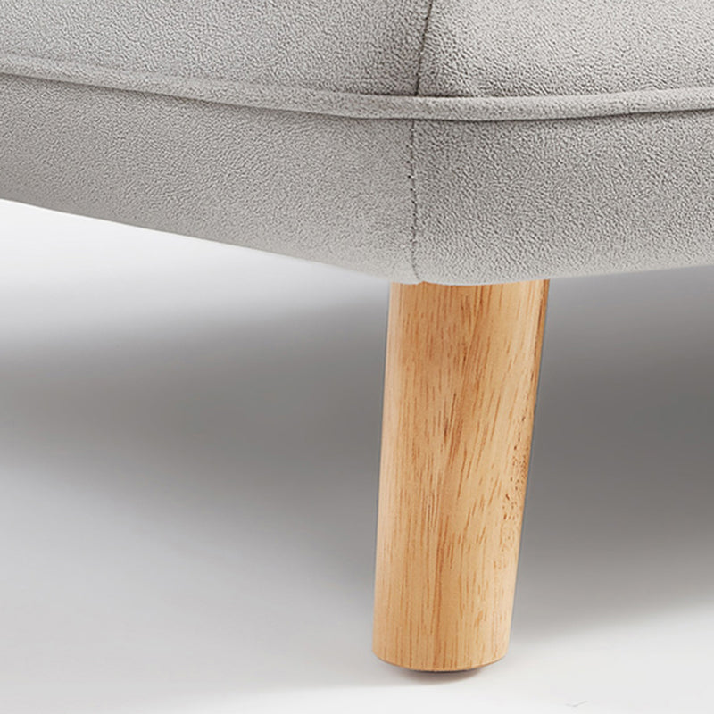 Faux Leather Sectionals in Gray Flared Arm Pillowed Back Cushions Sectional Sofa Set