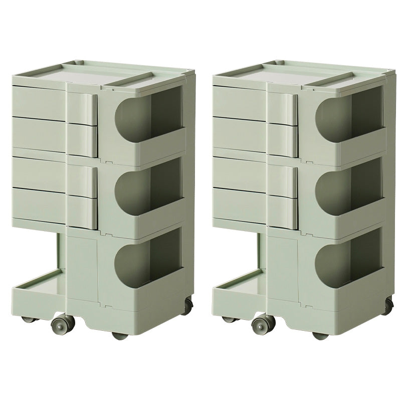 Plastic Bed Nightstand Classic Modern Bedside Cabinet for Bedroom