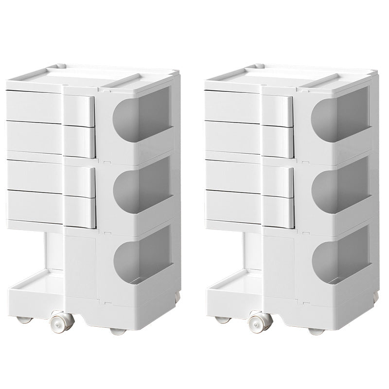 Plastic Bed Nightstand Classic Modern Bedside Cabinet for Bedroom