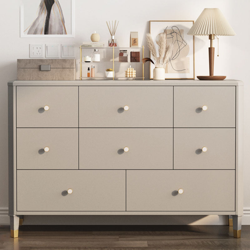Contemporary Horizontal Double Dresser Storage Dresser with Drawers for Home