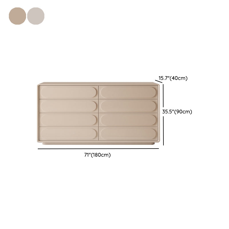 Modernism Horizontal Double Dresser Wood Storage Lingerie Chest for Room