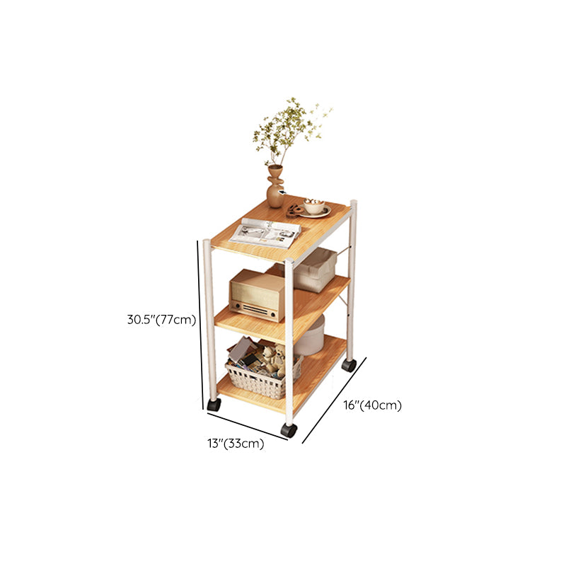 3-Shelf Bookcase Wooden and Metal Shelf Bookcase for Home Office