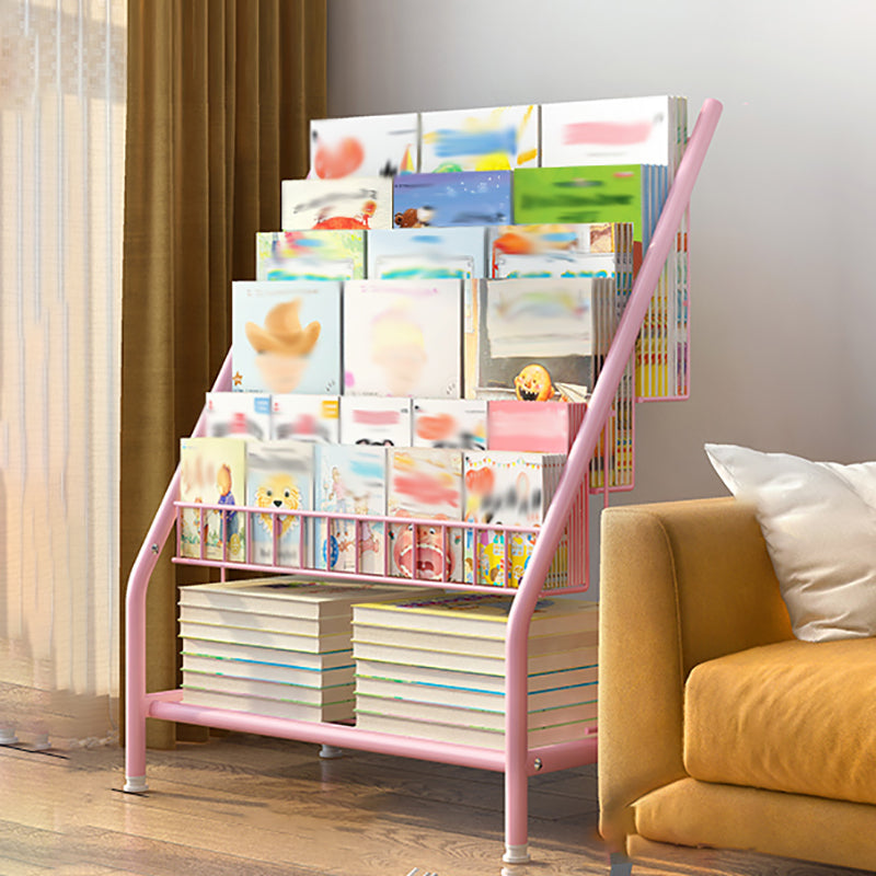 Metal Closed Back Ladder Bookshelf Shelves Included Bookcase