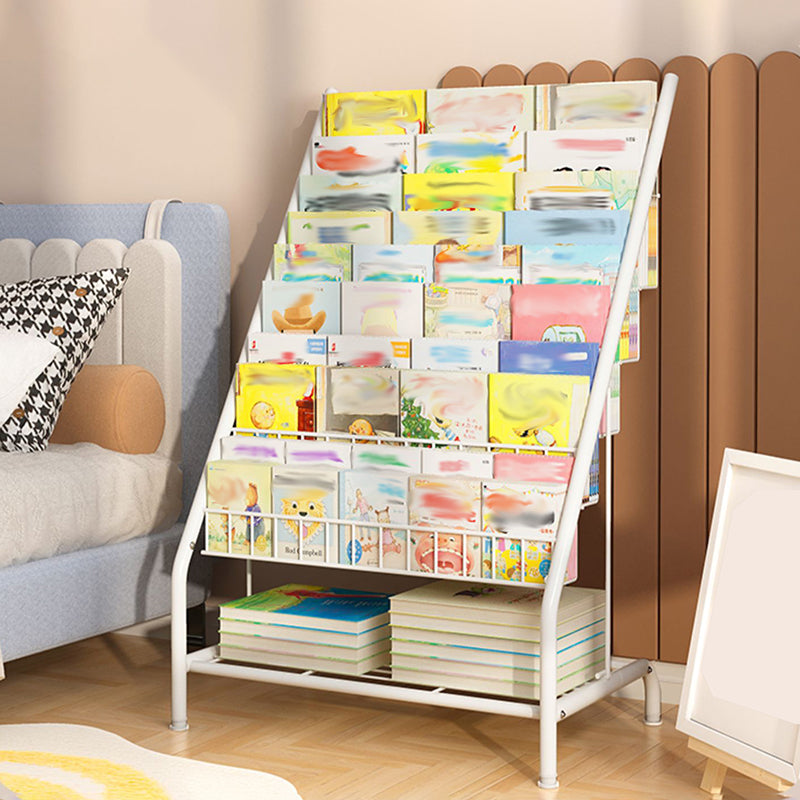 Metal Closed Back Ladder Bookshelf Shelves Included Bookcase