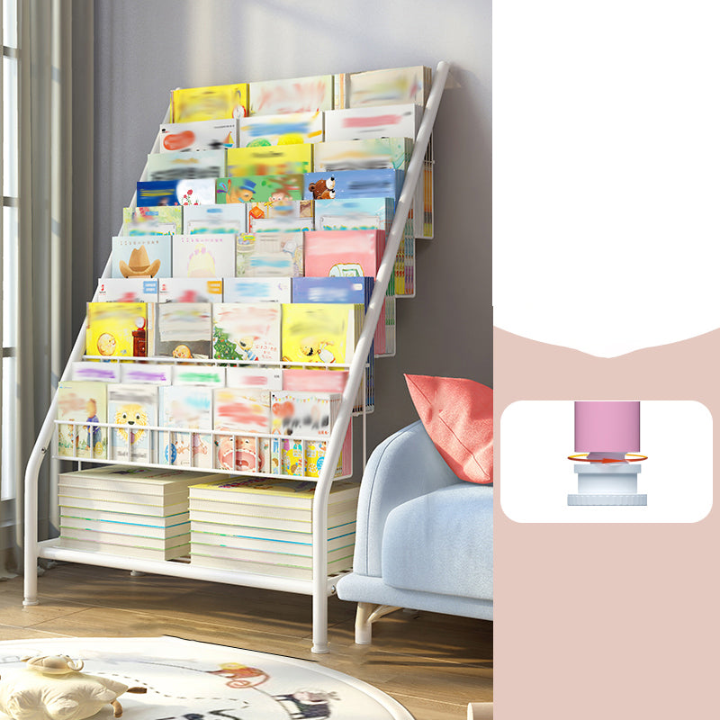 Metal Closed Back Ladder Bookshelf Shelves Included Bookcase