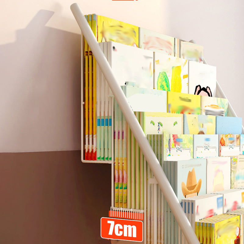 Metal Closed Back Ladder Bookshelf Shelves Included Bookcase