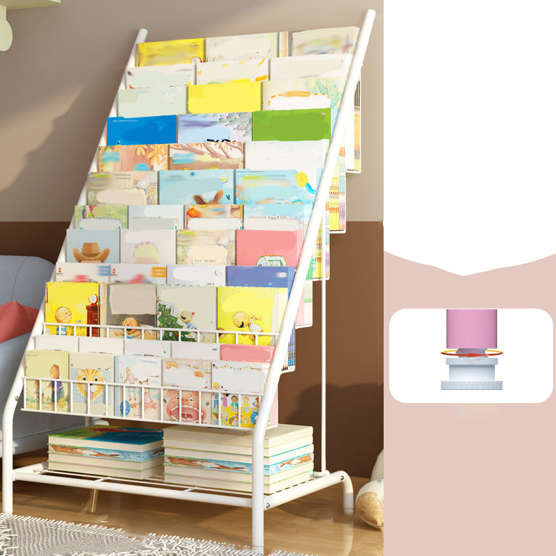 Metal Closed Back Ladder Bookshelf Shelves Included Bookcase