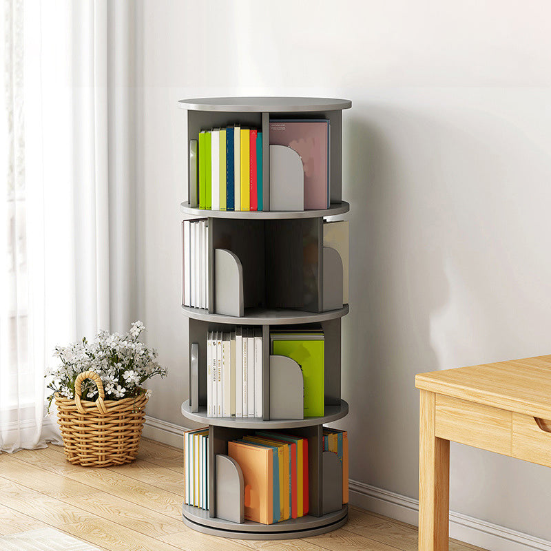 Engineered Wood Closed Back Bookcase Scandinavian Standard Bookshelf