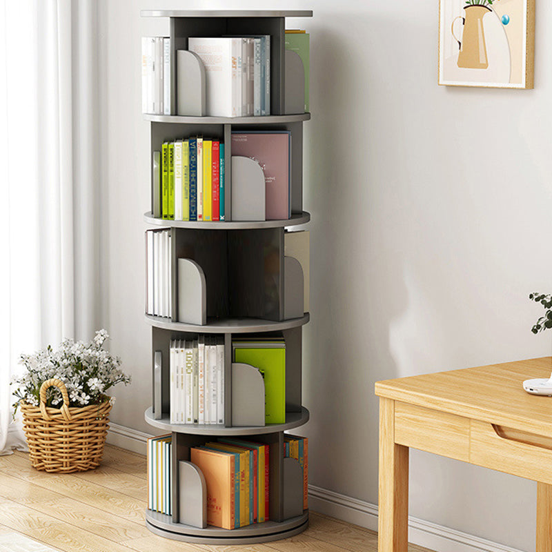 Engineered Wood Closed Back Bookcase Scandinavian Standard Bookshelf